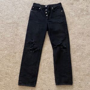 AGOLDE BLACK DENIM RIPPED JEANS !NEVER WORN!